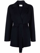 Thumbnail for your product : P.A.R.O.S.H. Leak belted coat