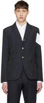Thumbnail for your product : Moncler Gamme Bleu Navy Contrast Sleeve Blazer