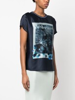 Thumbnail for your product : Emporio Armani graphic-print panelled T-shirt