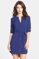 Thumbnail for your product : BCBGMAXAZRIA Pintuck Crepe Shirtdress