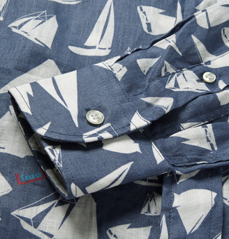 Limoland Slim-Fit Printed Linen Shirt