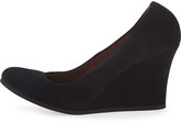 Thumbnail for your product : Lanvin Suede Ballerina Wedge Pump, Black