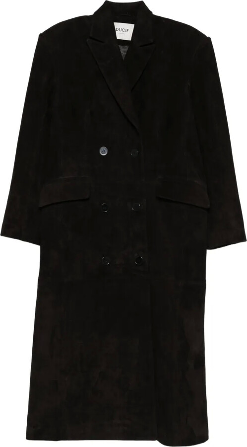 Ducie Aggie double-breasted leather coat