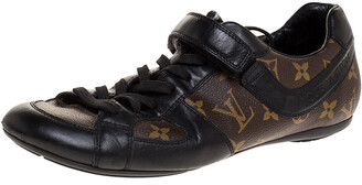 Louis Vuitton Black Brown Monogram Shadow Oxfords Men Sneakers Leather  ref.570448 - Joli Closet
