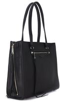 Thumbnail for your product : Rebecca Minkoff Always On Side Zip Regan Black Leather Bag