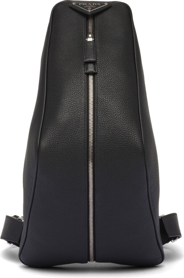 Prada Triangle-Logo Leather Backpack ShopStyle