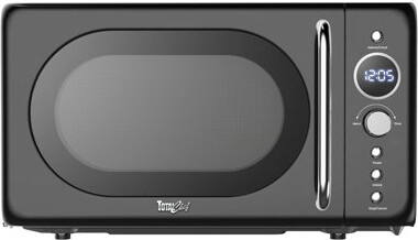 Total Chef Retro Microwave Oven, 0.7 Cu Ft, 8 Pre-sets, 700w, Black