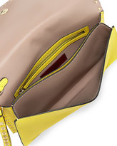 Thumbnail for your product : Valentino Rockstud Flap Wristlet Clutch Bag, Yellow