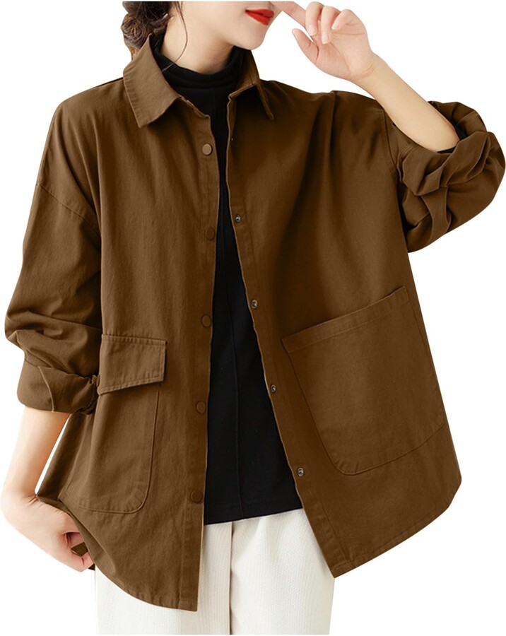 SCOFEEL Women's Cotton Linen Vest V-Neck Button Down Jacquard Sleeveless  Blazer Jacket M-XXL