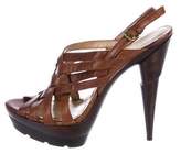 Thumbnail for your product : Stuart Weitzman Woven Leather Slingback Pumps
