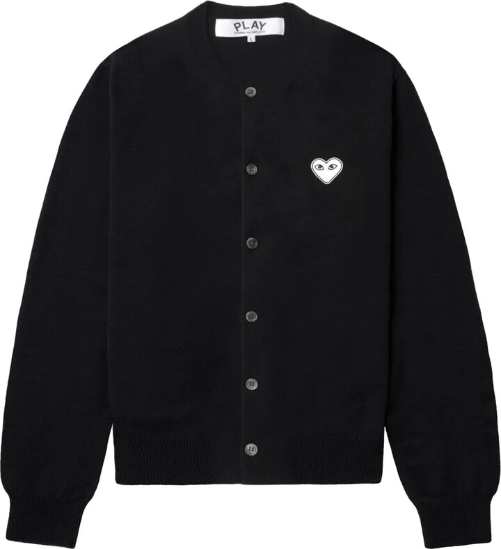 Comme des Garçons PLAY Heart-Appliqué Cardigan