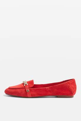 Topshop LOCO Chain Trim Loafers