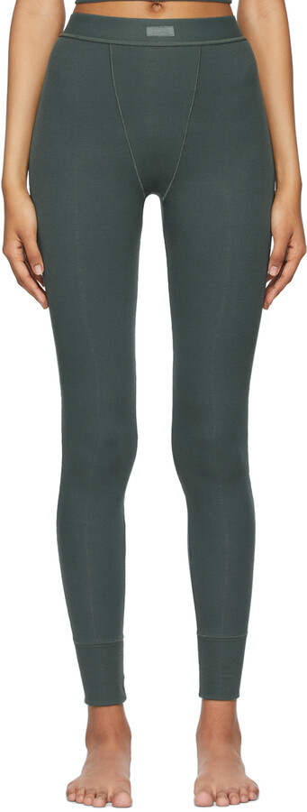 SKIMS Green Cotton Rib Leggings ShopStyle