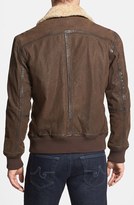 Thumbnail for your product : Timberland 'Tenon' Leather Bomber Jacket with Faux Shearling Collar