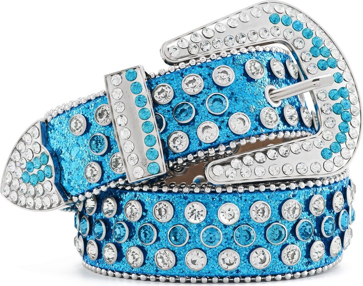 DOAPMLL Women Rhinestone Belt For Jeans Pants Western Cowgirl