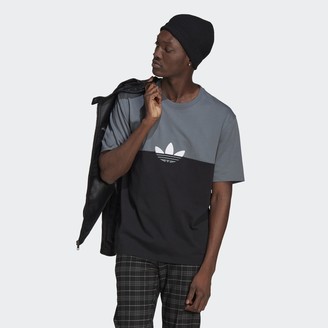 adidas Adicolor Sliced Trefoil Boxy Tee Black L Mens - ShopStyle T-shirts