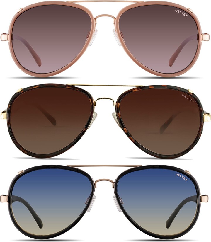 Velvet Eyewear Aviator Medium- Large Sunglass Style Box