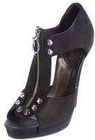 Thumbnail for your product : Roberto Cavalli Leather T-Strap Sandals