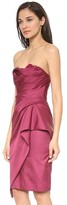Thumbnail for your product : Marchesa Strapless Hand Draped Dress