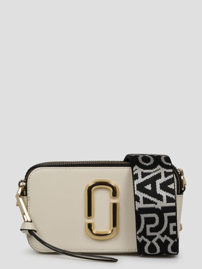 Marc Jacobs The Snapshot anthracite and beige shoulder bag