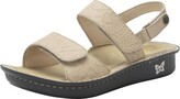 Thumbnail for your product : Alegria by PG Lite Alegria Women's Verona Basketry Black Lightweight Arch Support Comfort Ankle Strap Leather Slide Sandal 9 M US