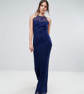 Little Mistress Tall All Over Lace Top Fishtail Maxi Dress