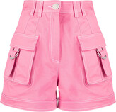 womens pink cargo shorts
