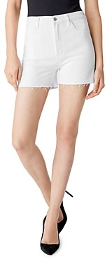 J Brand Jules High-Rise Denim Shorts in White