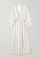Henrietta Striped Linen Midi Dress -  