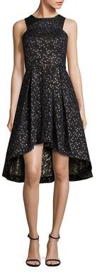 Shoshanna Star Jacquard Hi-Lo Dress