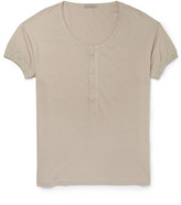 Thumbnail for your product : Bottega Veneta Cotton-Blend Jersey Henley T-shirt