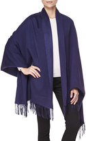 Thumbnail for your product : Burberry Cashmere Fringe Wrap, Military Navy