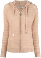Thumbnail for your product : Max & Moi Ribbed-Knit Cashmere Hoodie