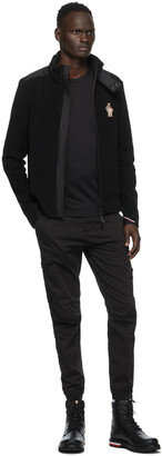 MONCLER GRENOBLE Black Cardigan Jacket