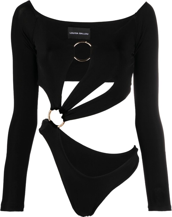 Louis Vuitton Ribbed Knit Bodysuit BLACK. Size L0