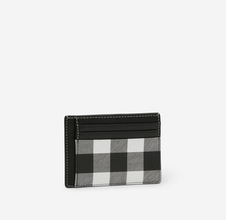 Burberry Check and Leather Money Clip Card Case