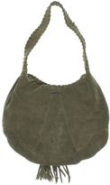 Thumbnail for your product : Lucky Brand NEW Gray Suede Tassel Accent Purse Hobo Handbag Small BHFO