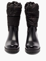 Thumbnail for your product : Moncler Ginette Padded Nylon And Leather Rain Boots - Black
