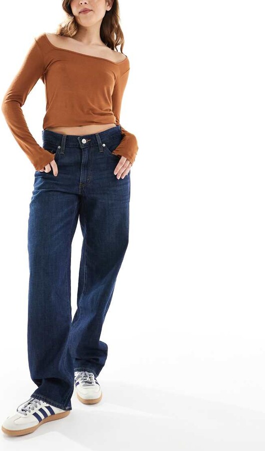 Levi's baggy dad jeans in dark blue