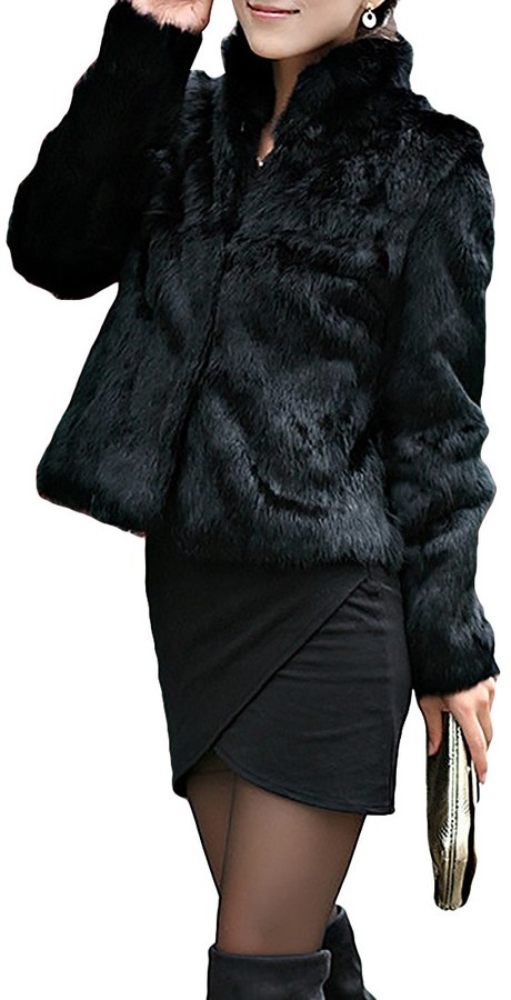 Short Black Fur Jacket | Shop the world's largest collection of fashion |  ShopStyle UK