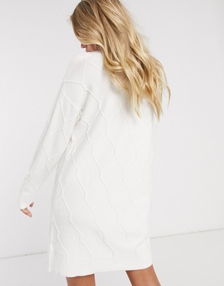 Fashion Union knitted dress with diamond pattern