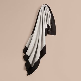 Burberry Contrast Border Wool Cashmere Blanket