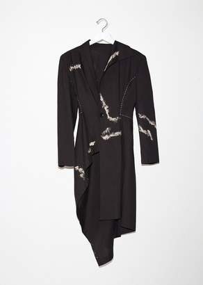 Yohji Yamamoto Painted Asymmetric Jacket Black