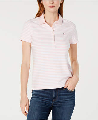 Tommy Hilfiger Striped Pique Polo Top
