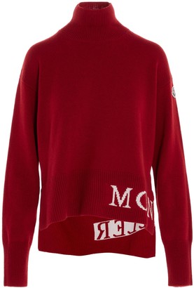 red moncler jumper