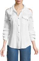 Thumbnail for your product : Bailey 44 Stampede Snap-Up Long-Sleeve Poplin Top