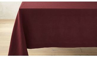 Crate & Barrel Helena Zinfandel Red Linen Tablecloth 60"x60"
