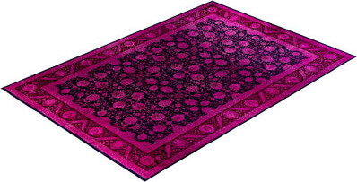 Fleur De Lis Living Fine Vibrance One-of-a-Kind Hand-Knotted Area Rug - Navy 10' 3\