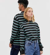 Thumbnail for your product : Collusion COLLUSION Unisex long sleeve stripe t-shirt in black