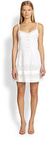 Thumbnail for your product : Twelfth St. By Cynthia Vincent Crochet-Trimmed Pintucked Cotton Dress